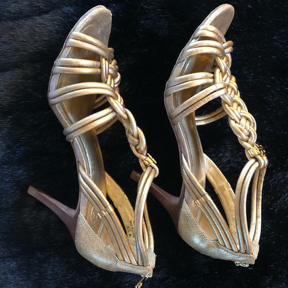 Tory Burch gold classic sandals size 8.5 GORGEOUS! - Picture 5 of 8